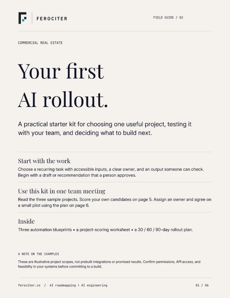 Commercial real estate AI starter kit cover